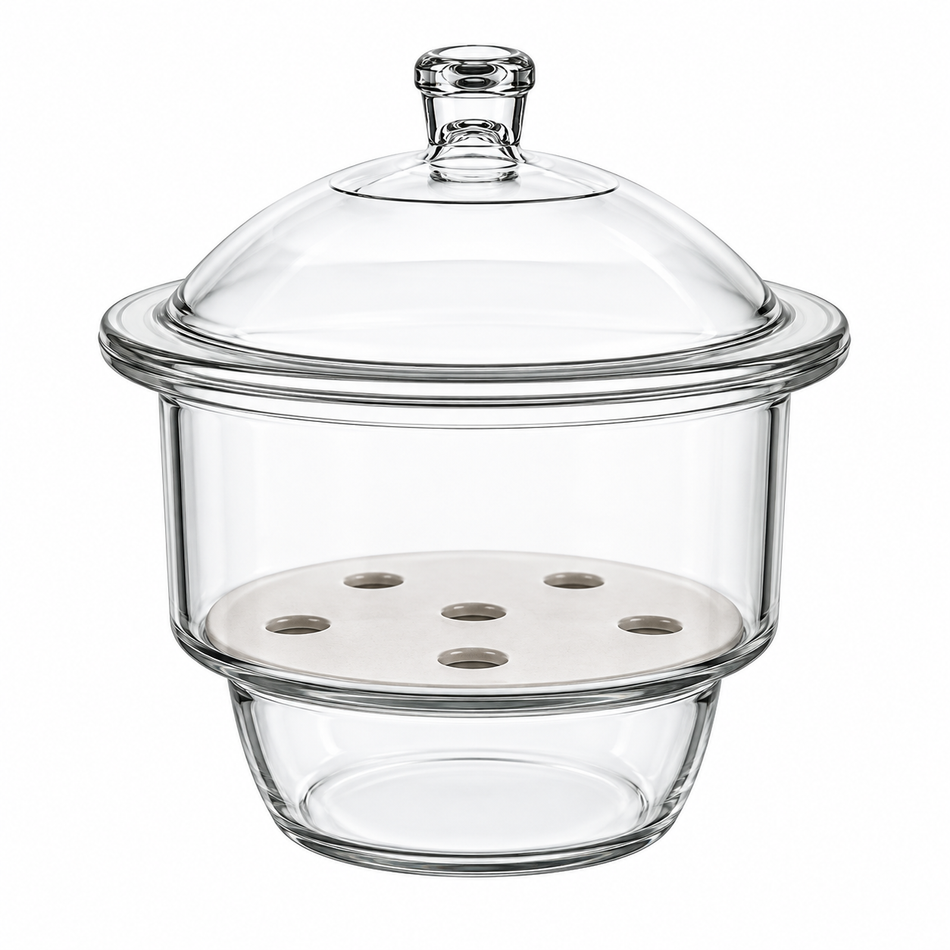 Desiccator Neutral Glass With Cover & Porcelain Plate