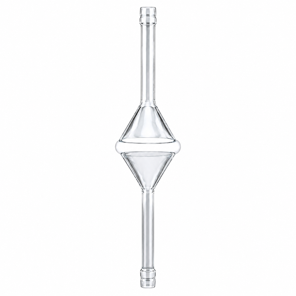 Filtering Tube Borosilicate Glass With Sintered Disc Sealed in Center With Reduced Ends