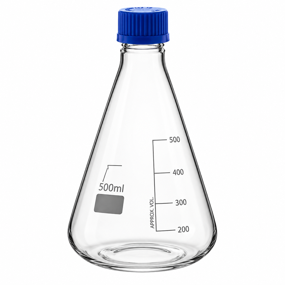 Flask Conical (Erlenmeyer) with Screw Cap