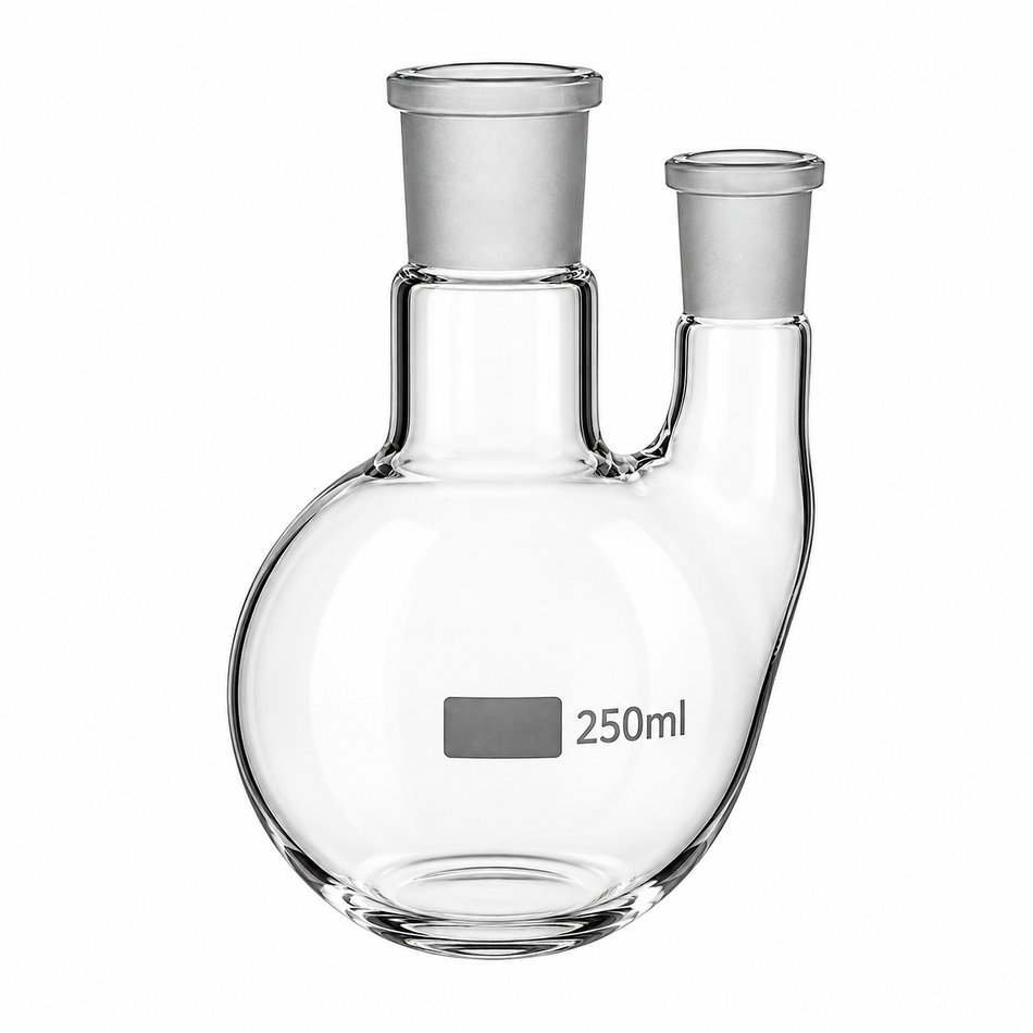 Flask Round Bottom Two Necks (Side Neck Parallel)