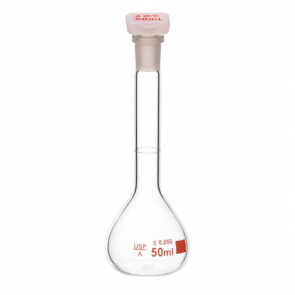 Flask Volumetric, With PP Super Stopper™, USP “Class A”