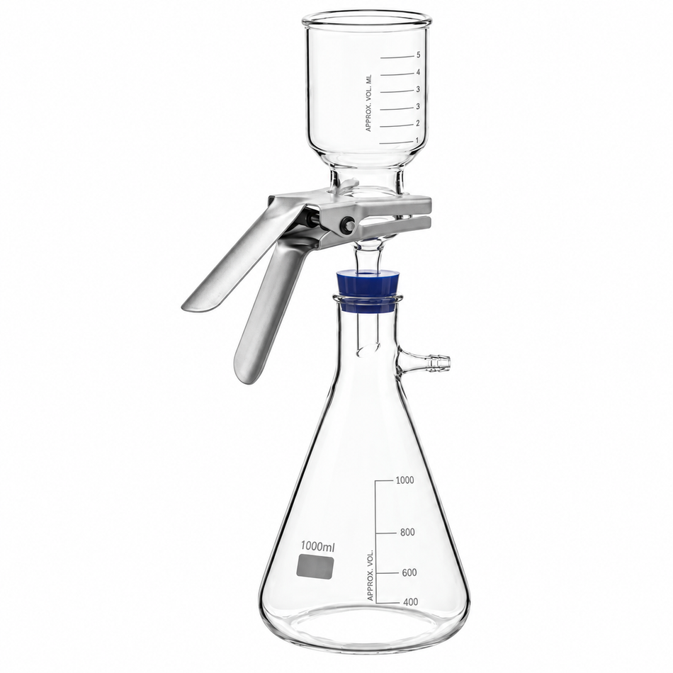 Glass Filtration Assembly With Silicon Stopper