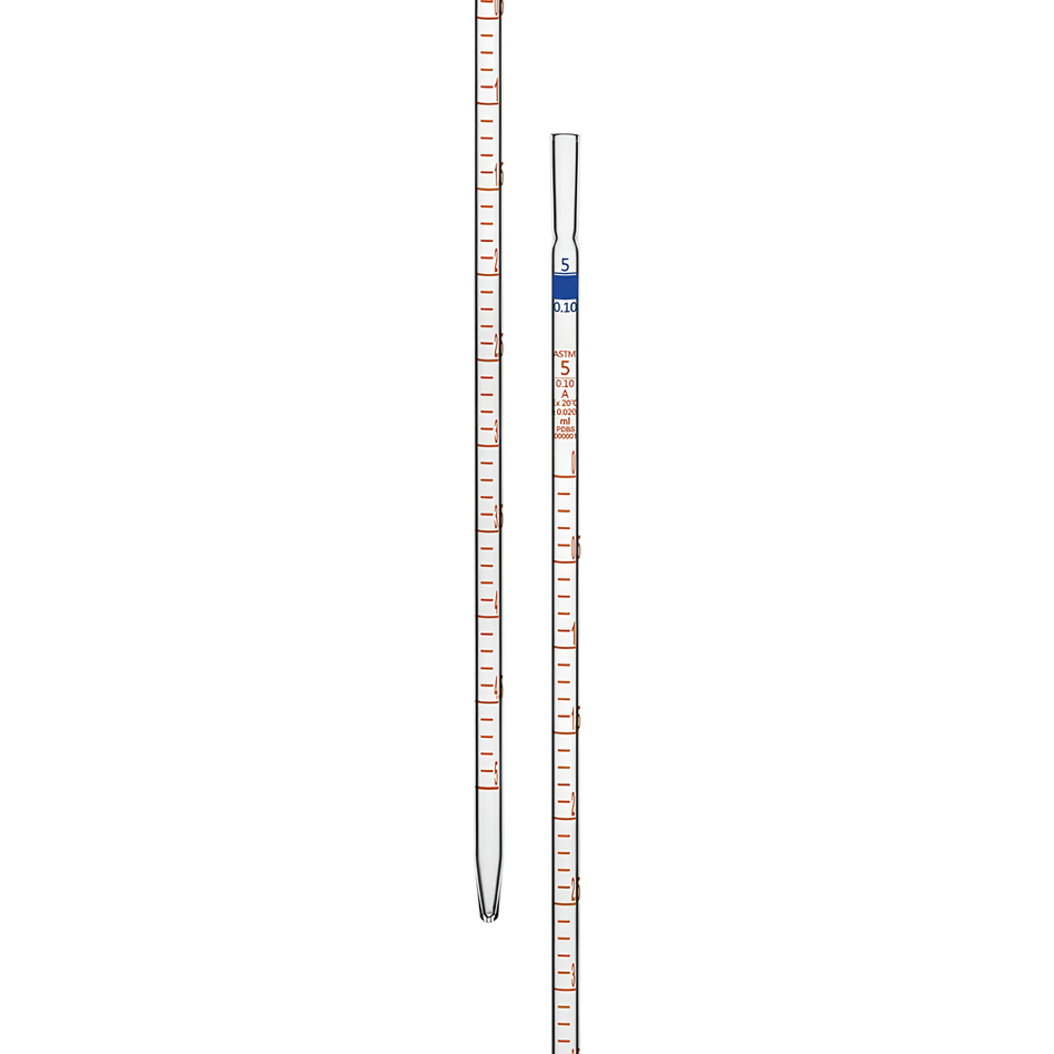 Graduated Pipette Borosilicate Glass Type 1 Mohr ASTM Class A