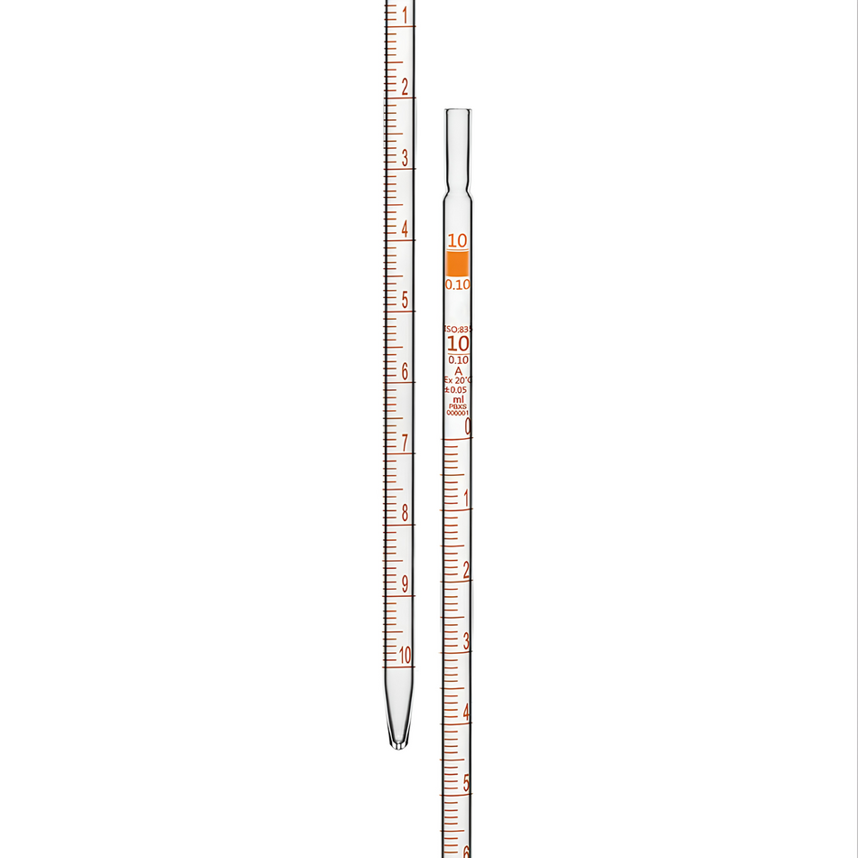 Graduated Pipette Borosilicate Glass Type 1 Mohr ISO Class A