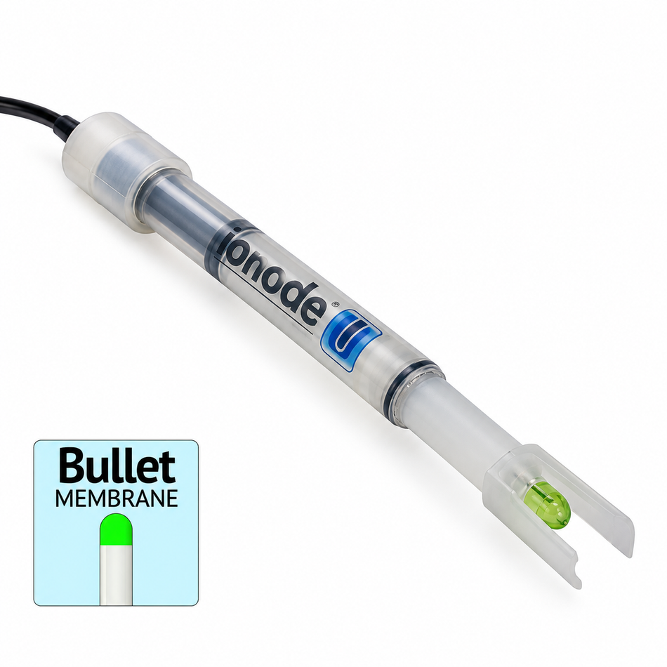 Ionode IJ40A-HT High Temperature pH Electrode with Bullet Glass Membrane and Replaceable Electrolyte
