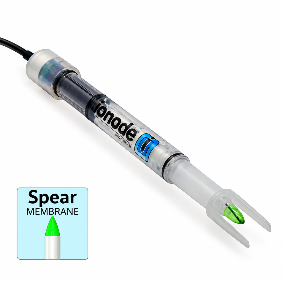 Ionode IJ44A-HT pH Electrode with Spear Glass Membrane and Replaceable Electrolyte 2 m cable Length with BNC Connector