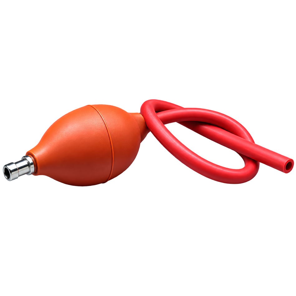 Kartell Bellows Red Rubber Mono Ball With 2 Valves & Hose For Vacuum