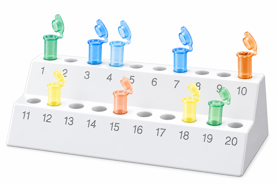 Kartell Micro Test Tube Rack Polypropylene PP Preparation