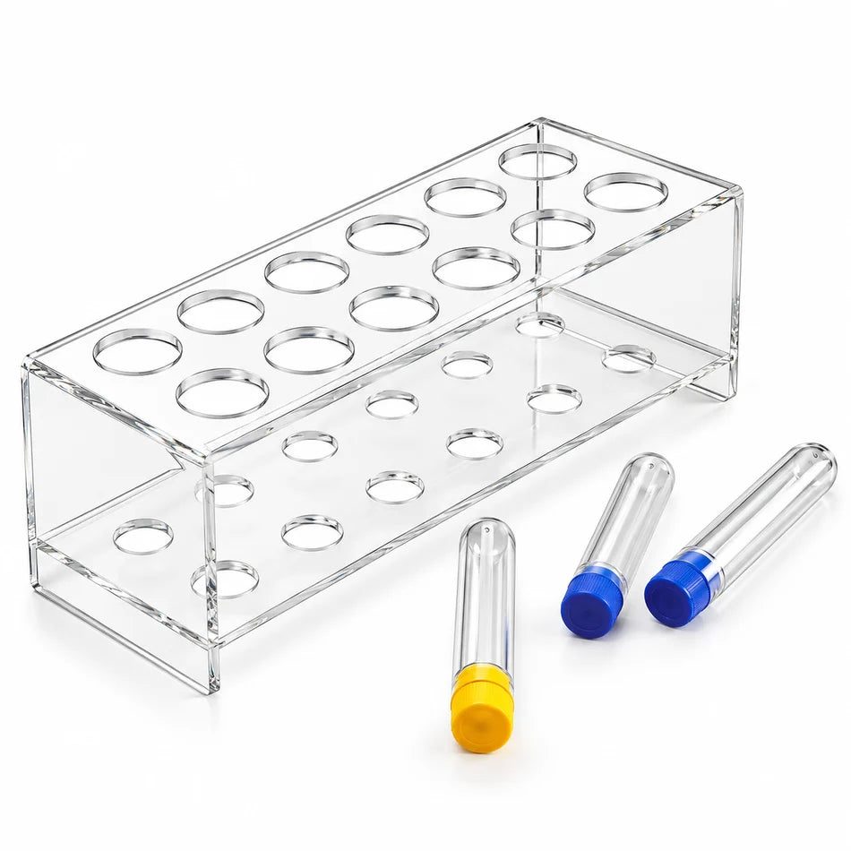 Kartell Test Tube Rack Polymethyl Methacrylate Two-Tier 44 mm Holes 12 Place