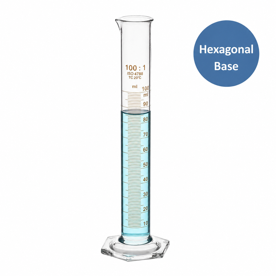 Measuring Cylinder Borosilicate Glass Accuracy As Per Class B