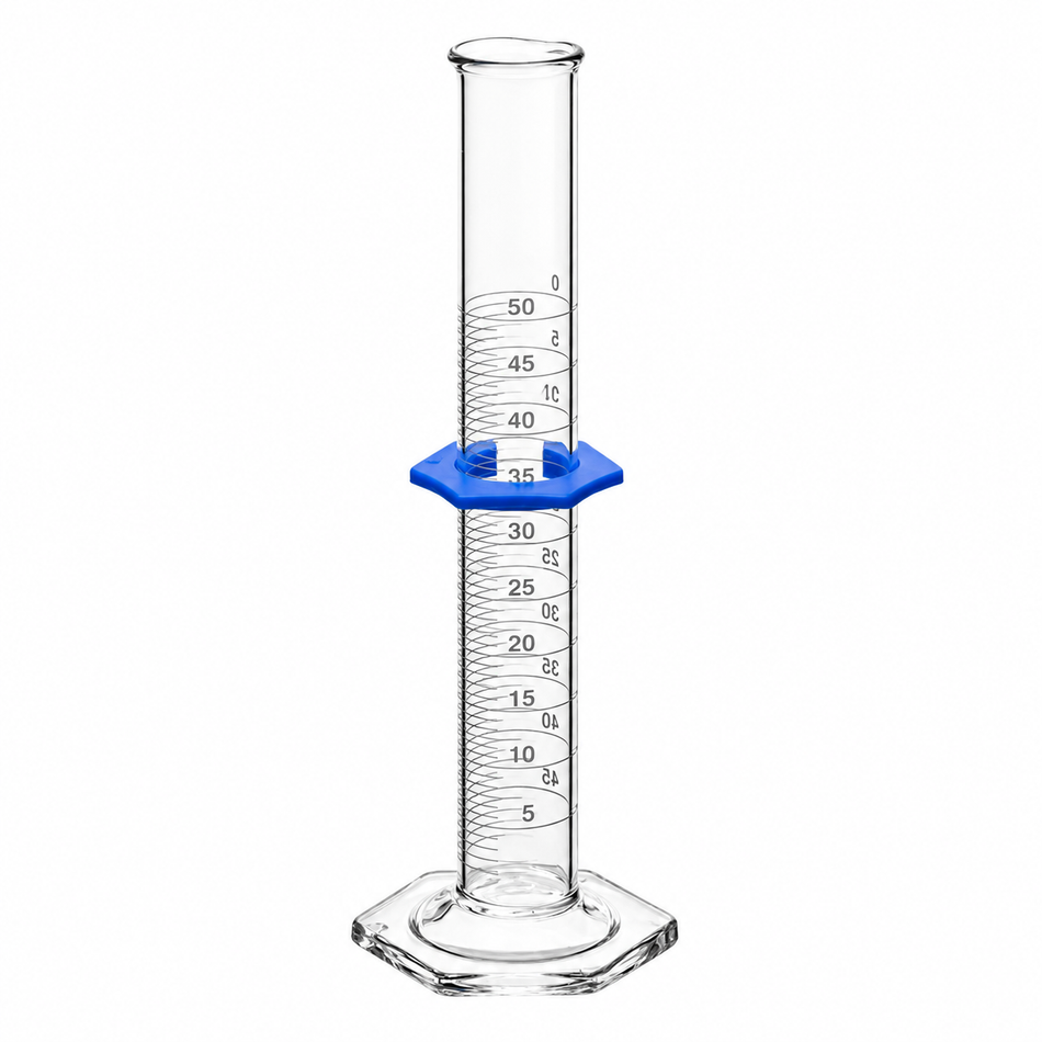 Measuring Cylinder Graduated, Hex Glass Base, TC, ASTM “Class A”