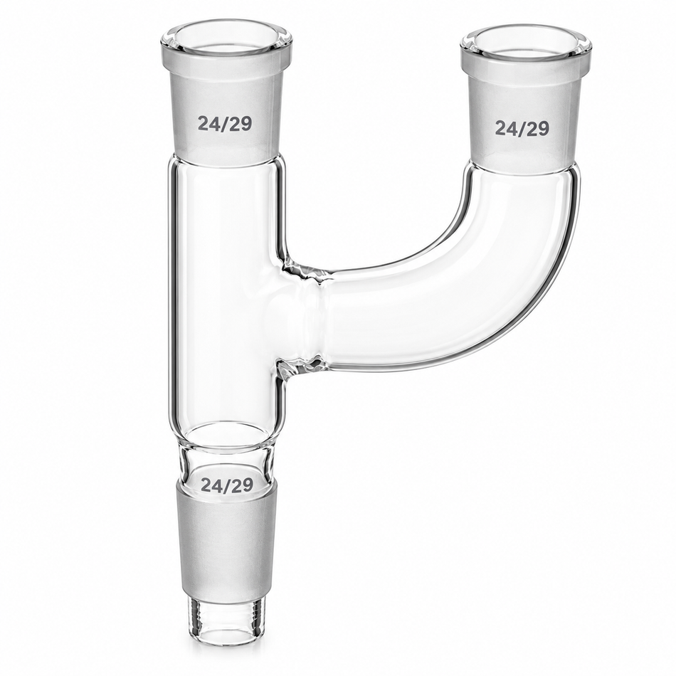 Multiple Adapter Two Neck Borosilicate Glass With Parallel Necks