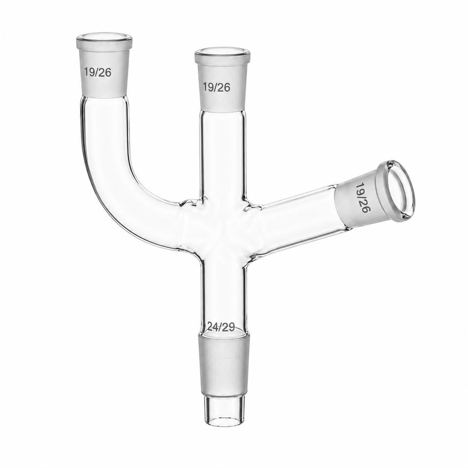Multiple Adapter with Three Necks Two Parallel & One at 45°