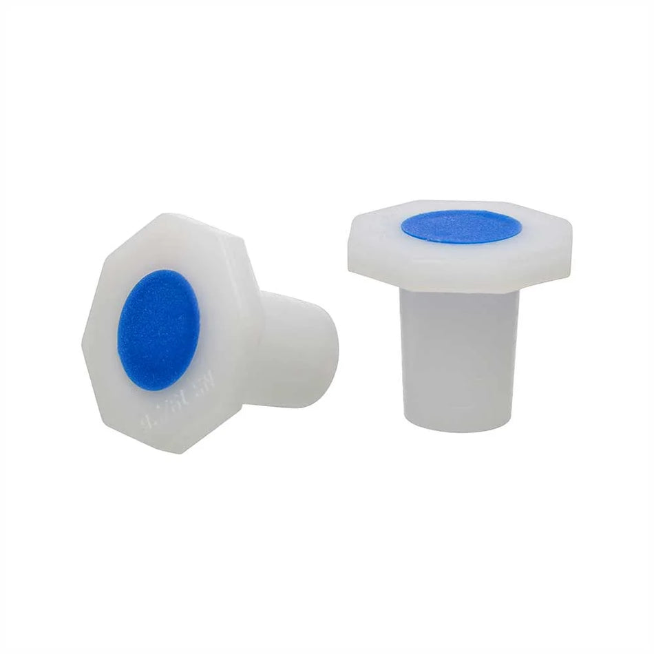 Polypropylene Stopper Octagonal White and Blue