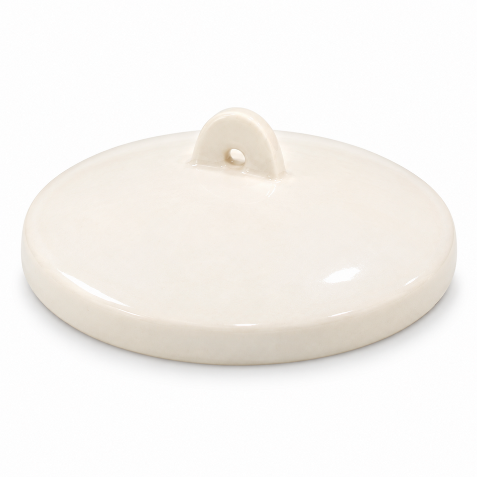 GLS Porcelain Crucible Lid 26–155mm Diameter for High-Temperature Laboratory Applications