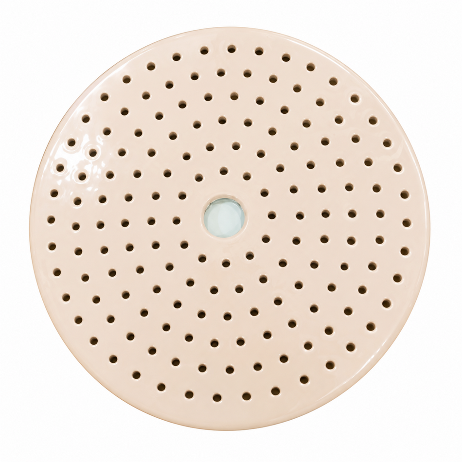 GLS Porcelain Desiccator Plate with Numerous Small Holes and Large Center Hole 140–290mm Diameter for High-Temperature Laboratory Applications