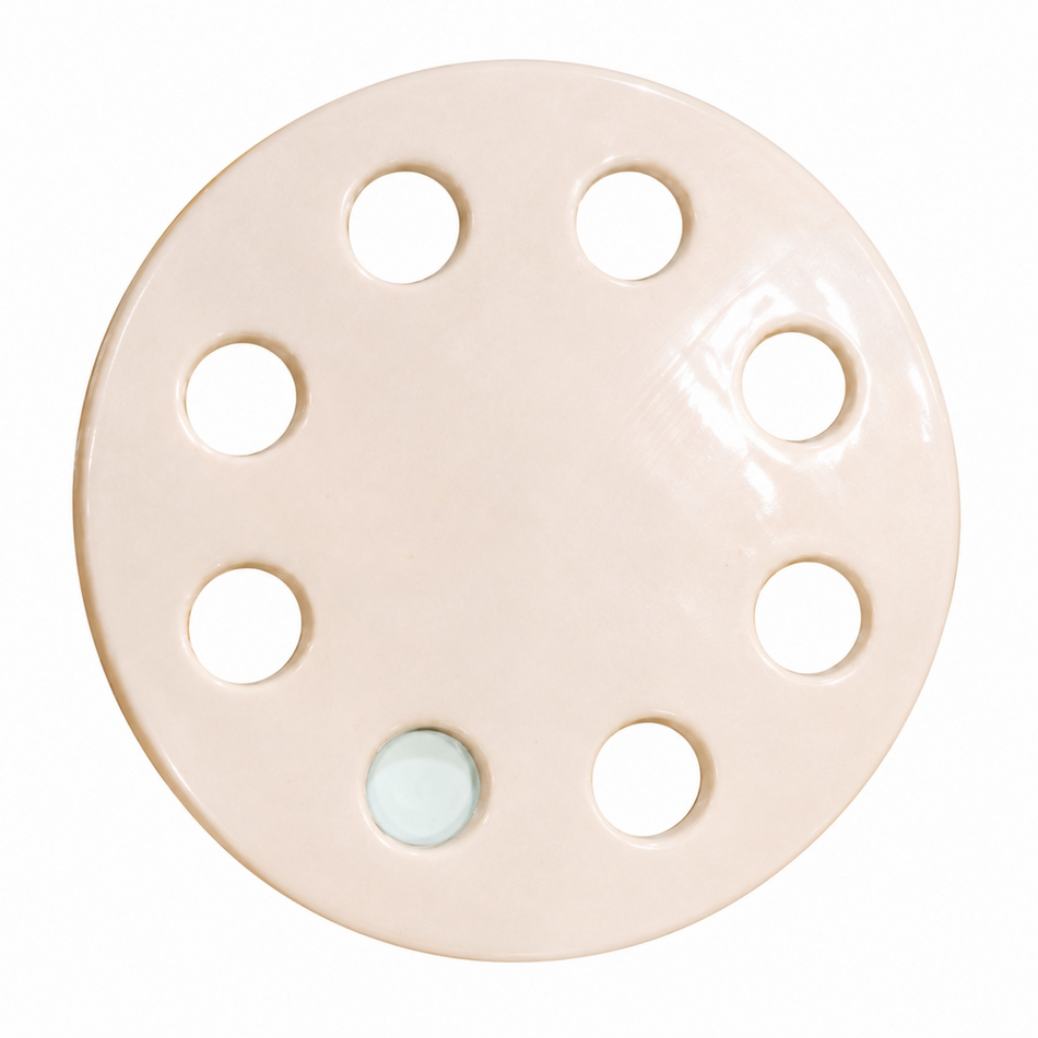 GLS Porcelain Desiccator Plate Without Hole at Center 95–230mm Diameter for High-Temperature Laboratory Applications
