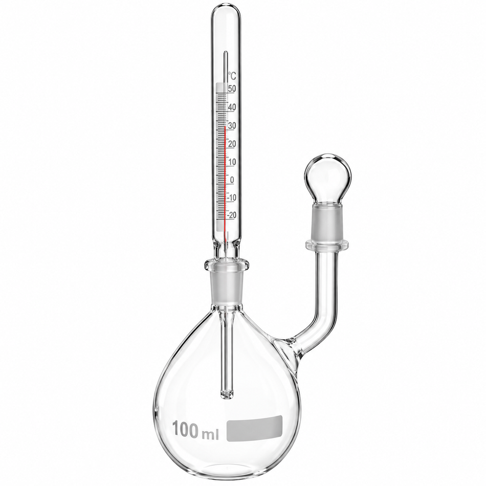 Pyknometer Borosilicate Glass With Ground In Thermometer