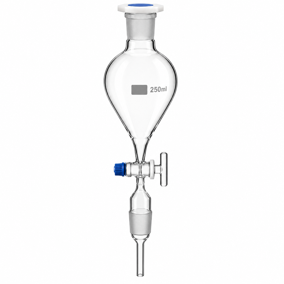 Separating Funnel Globe Shape Borosilicate Glass Plain With Socket & Cone