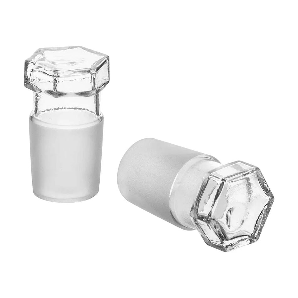 Stopper Hollow Hexagonal Head Borosilicate Glass