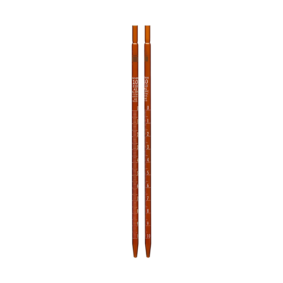Graduated Pipette Amber Type 1 (Mohr), ISO “Class AS”