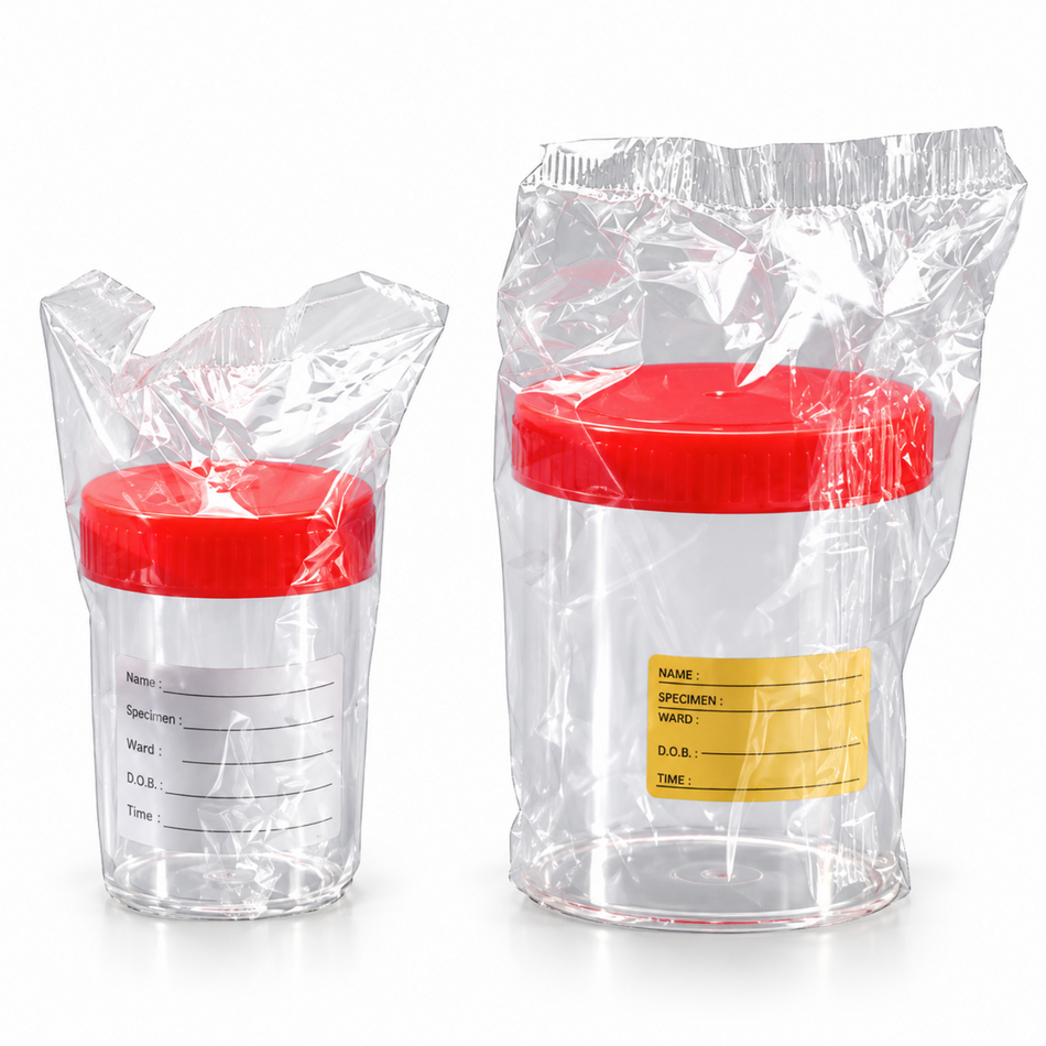 Kartell Aseptic Urine and Biological Sample Containers PS / PE & PP Caps