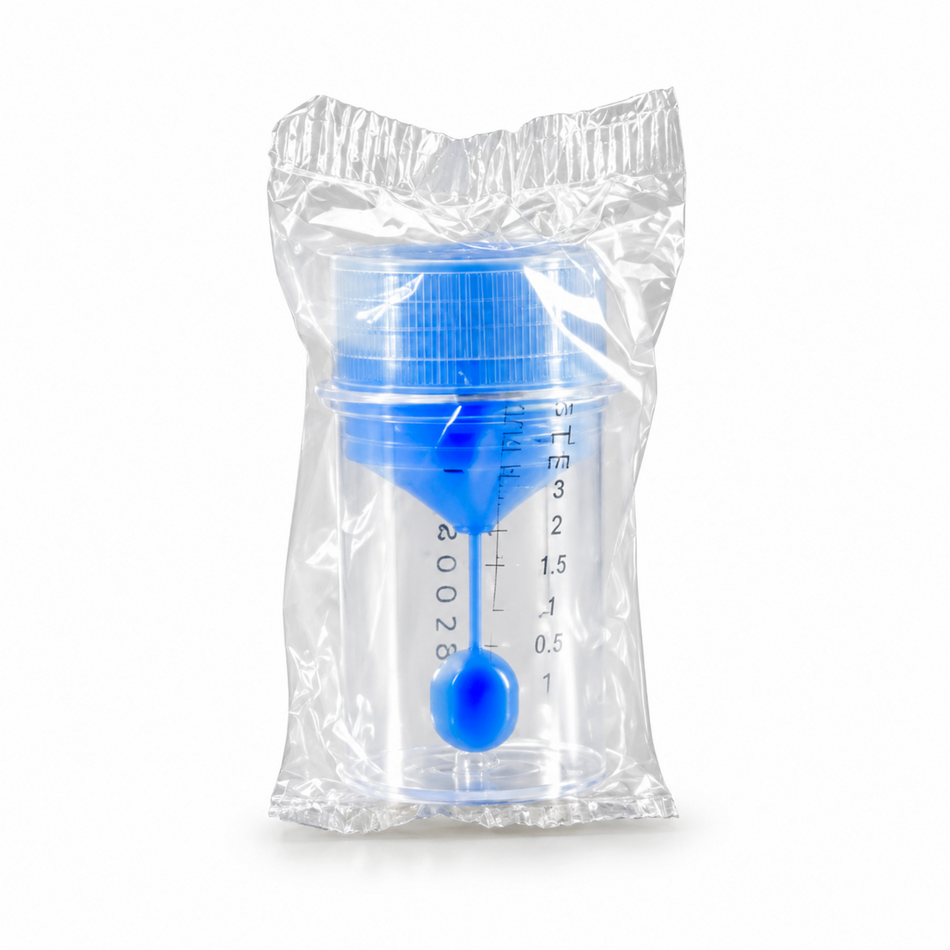 Kartell Faeces Container Sterile PS with PP Stopper and Spoon