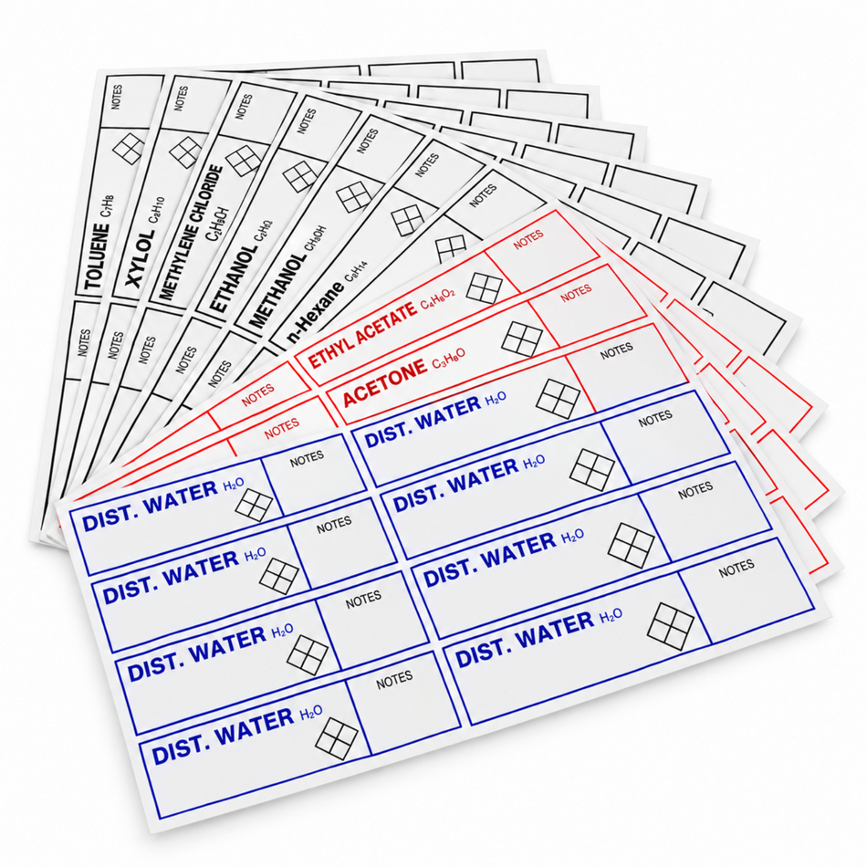 Kartell Identification Labels for Bottles Sheet of 10 Adhesive