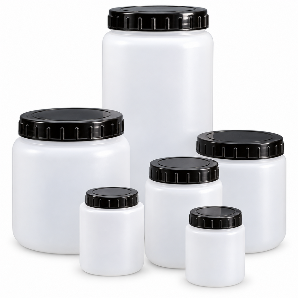Kartell Jar Polyethylene and Polypropylene Cylindrical Ribbed Cap