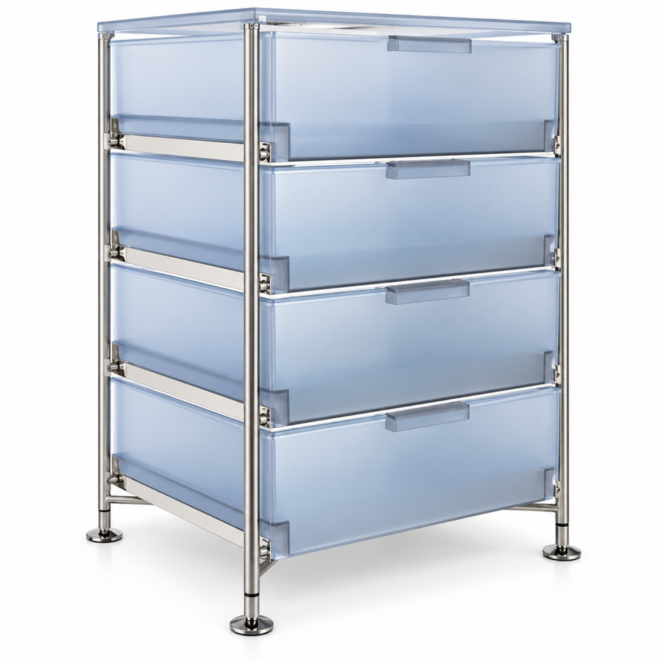 Kartell Slide Storage System PMMA / Steel with Feet