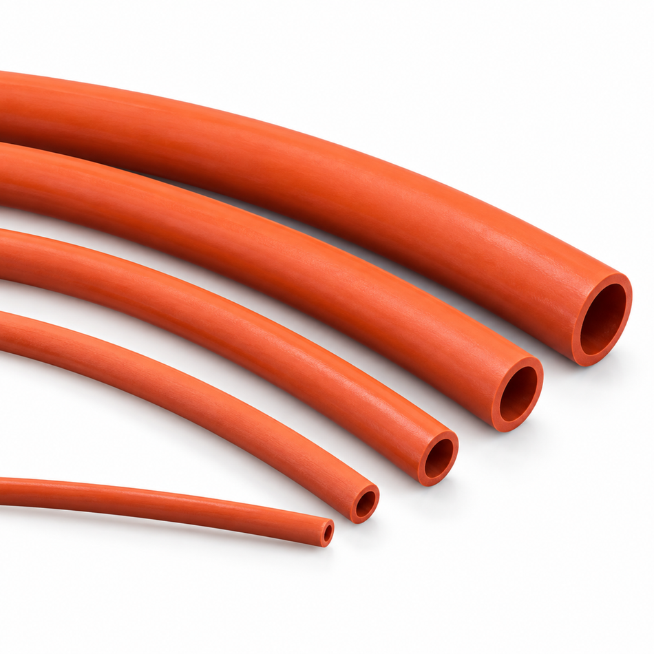 Kartell Tubing Red Rubber Orange K32 Roll of 10m