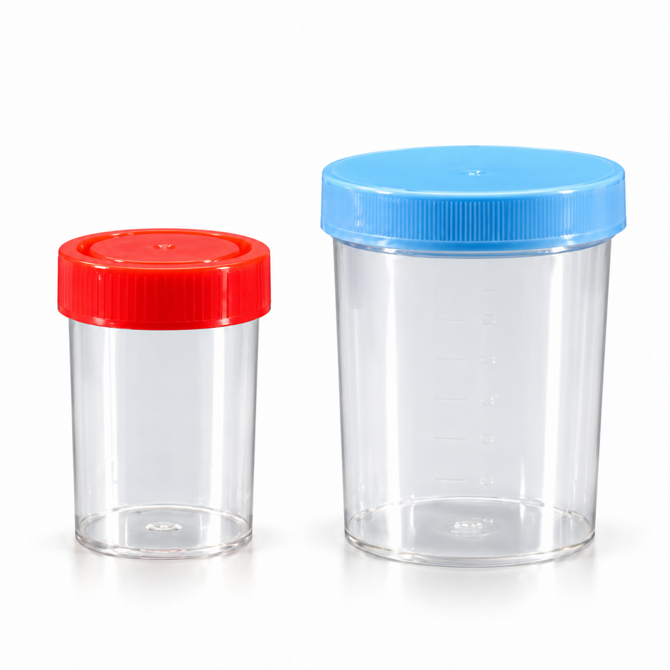 Kartell Urine and Biological Sample Containers PS / PE & PP Caps