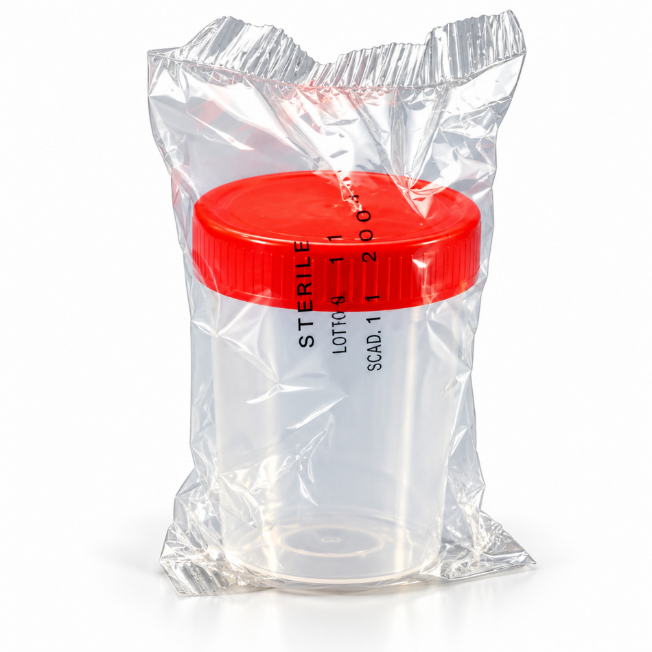 Kartell Aseptic Urine Cups Polypropylene with Screw Cap