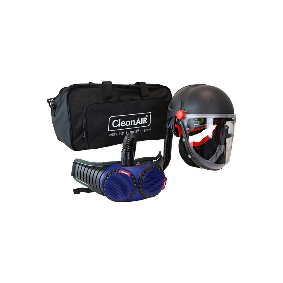 Maxisafe CleanAIR CA-40G Hard Hat with Cylindrical Visor and AerGO PAPR Kit
