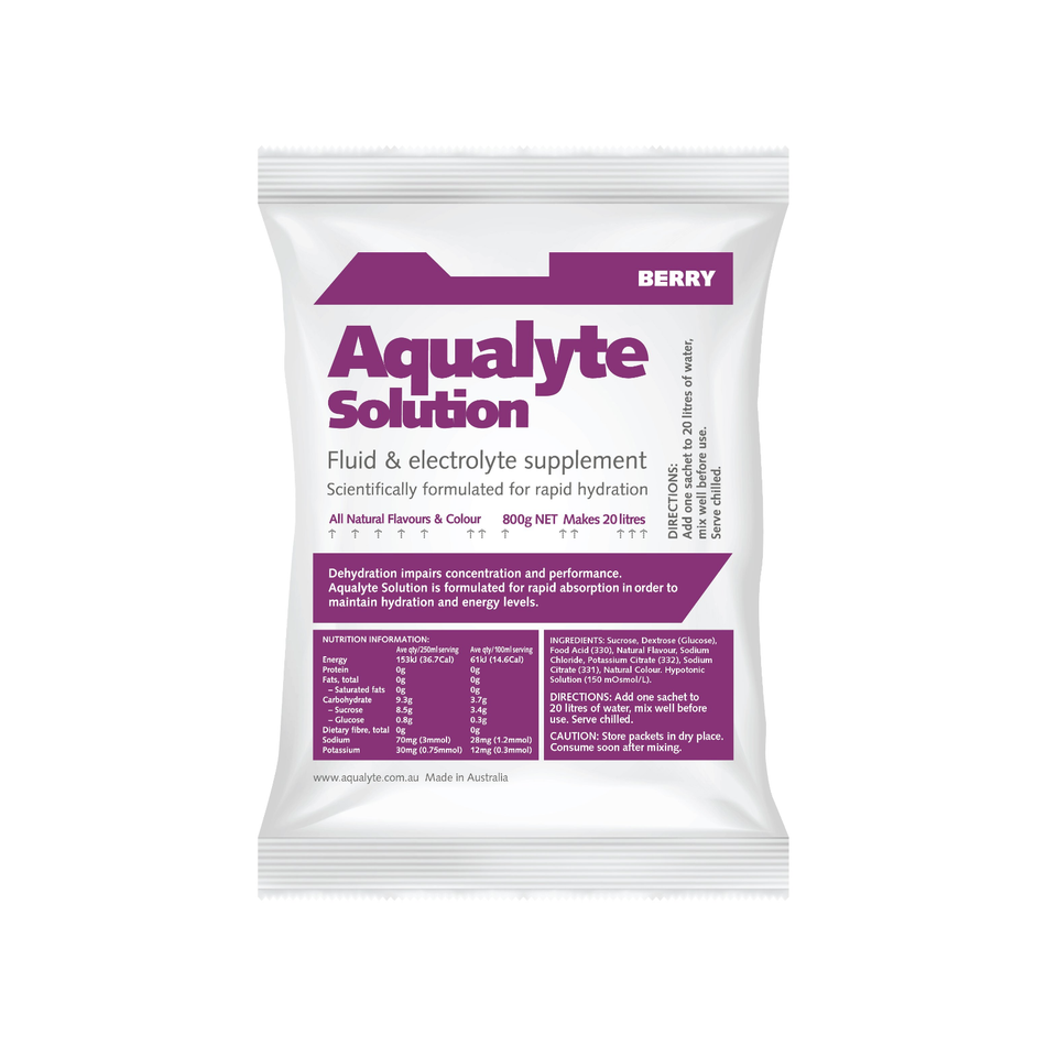 Maxisafe Aqualyte Berry Flavour 800g Sachets Box of 5