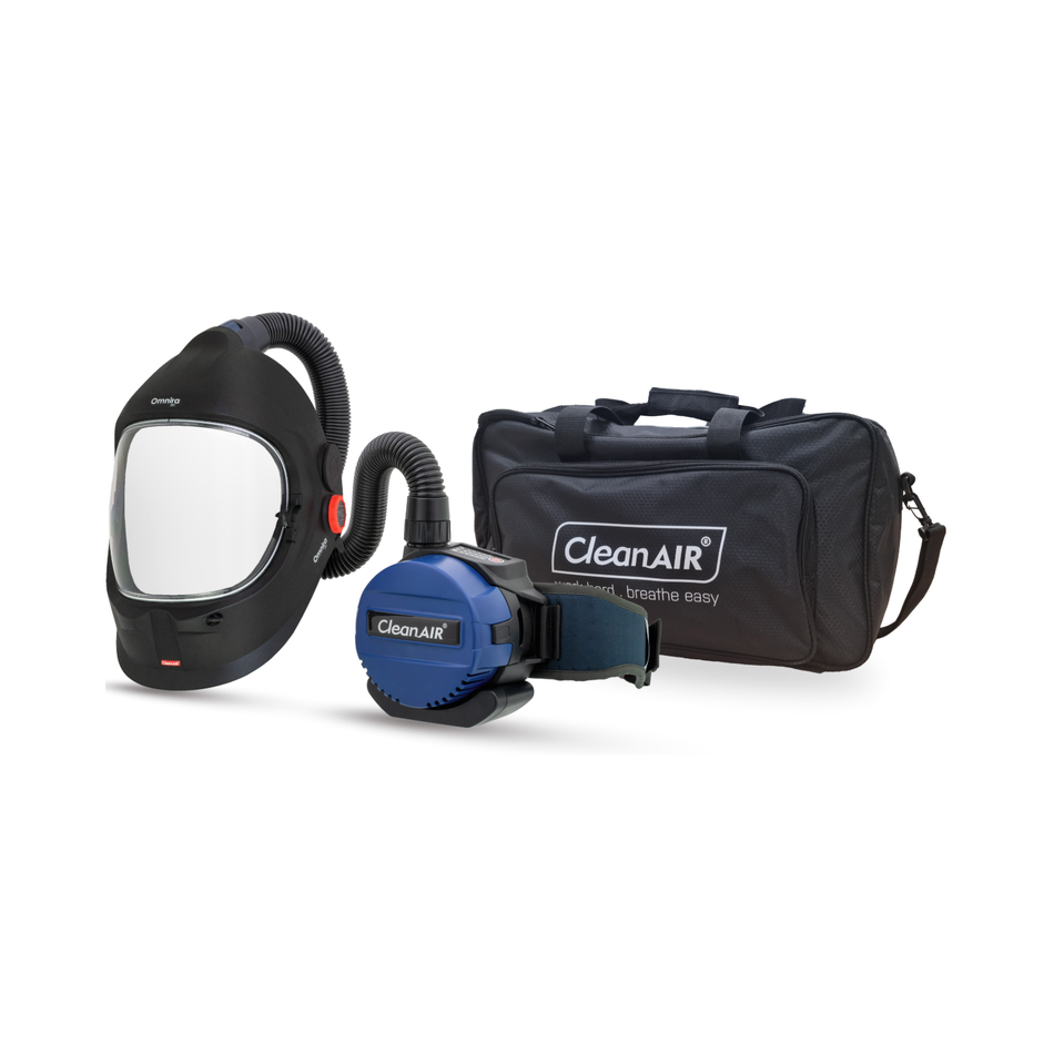 Maxisafe CleanAIR Omnira Face Shield and Basic PAPR Kit with Duffel Bag