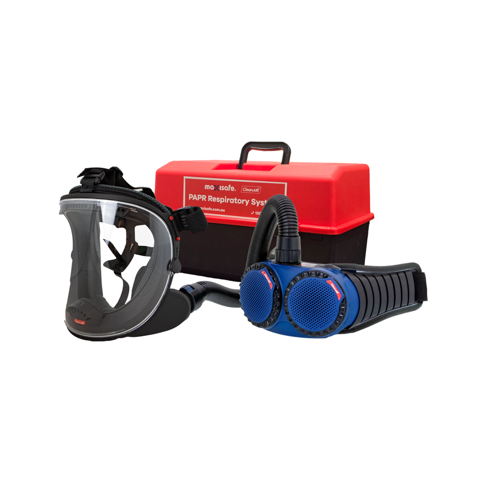 Maxisafe CleanAIR UniMask with 5 Point Harness and AerGO PAPR Kit