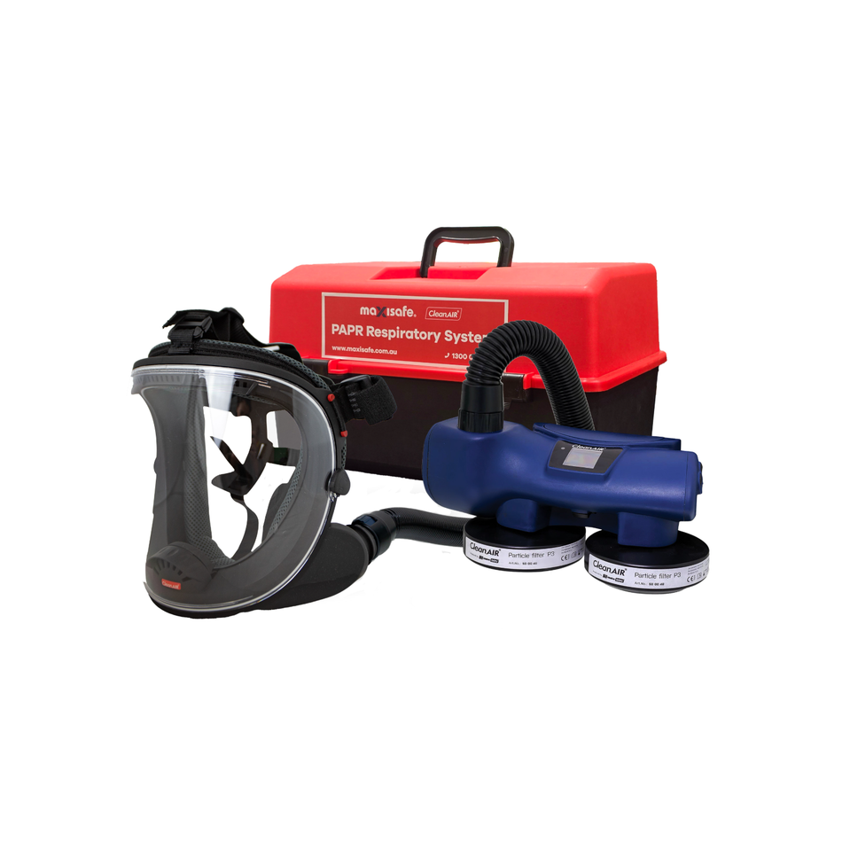 Maxisafe CleanAIR UniMask with 5 Point Harness and Chemical 2F PAPR Kit