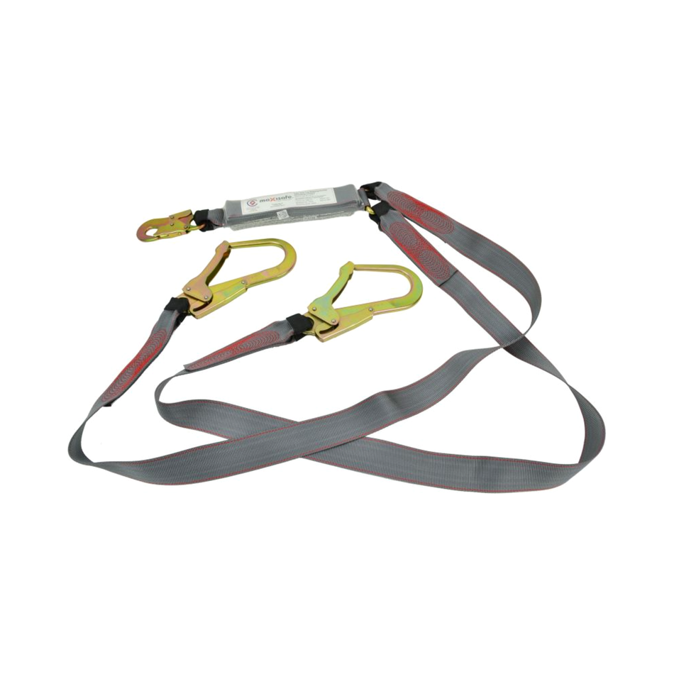 Maxisafe Double Lanyard with Snaphook and Scaffold Hook