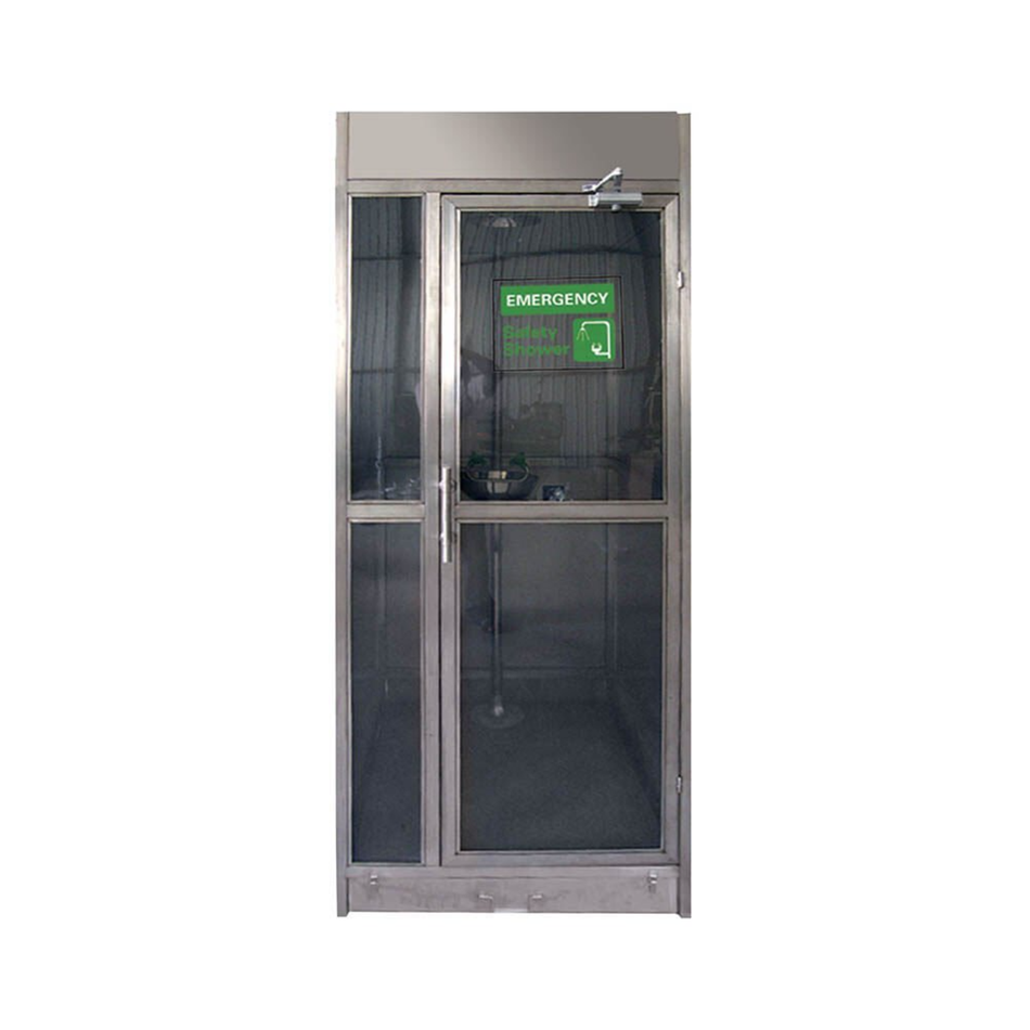 Maxisafe Enclosed Stainless Steel Decontamination Shower Eye Face Wash Booth