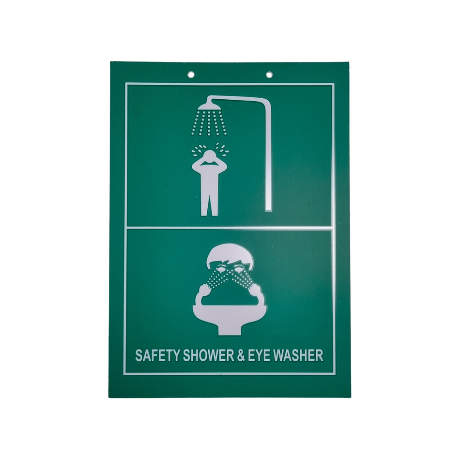 Maxisafe Instruction Sign Safety Shower and Eyewasher