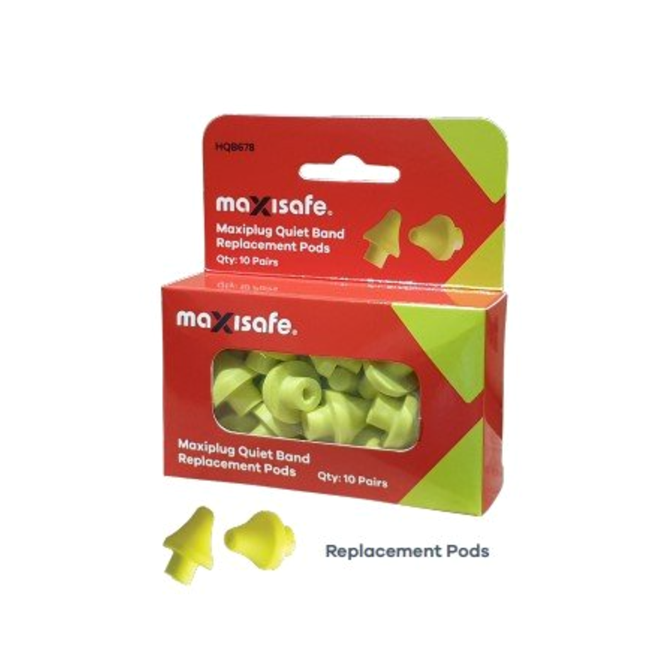 Maxisafe MaxiPlug Quiet Band Replacement Pods Box of 10 Pairs