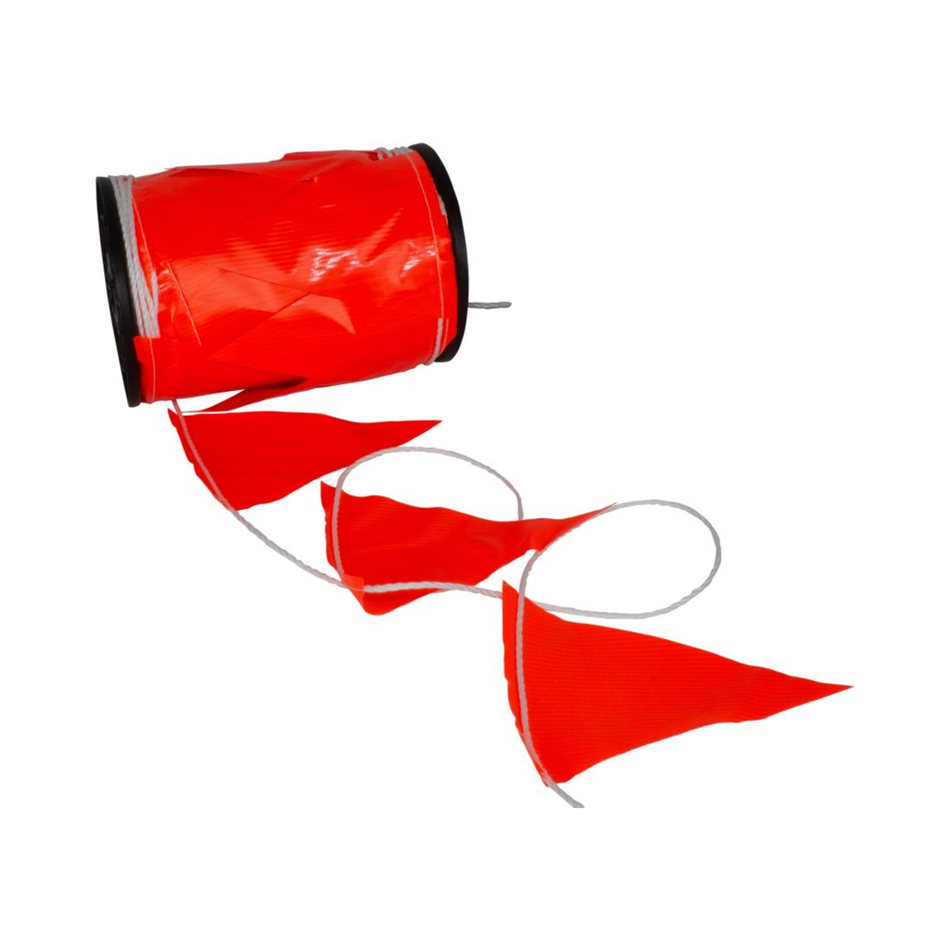 Maxisafe Orange Bunting Flag Line on Reel