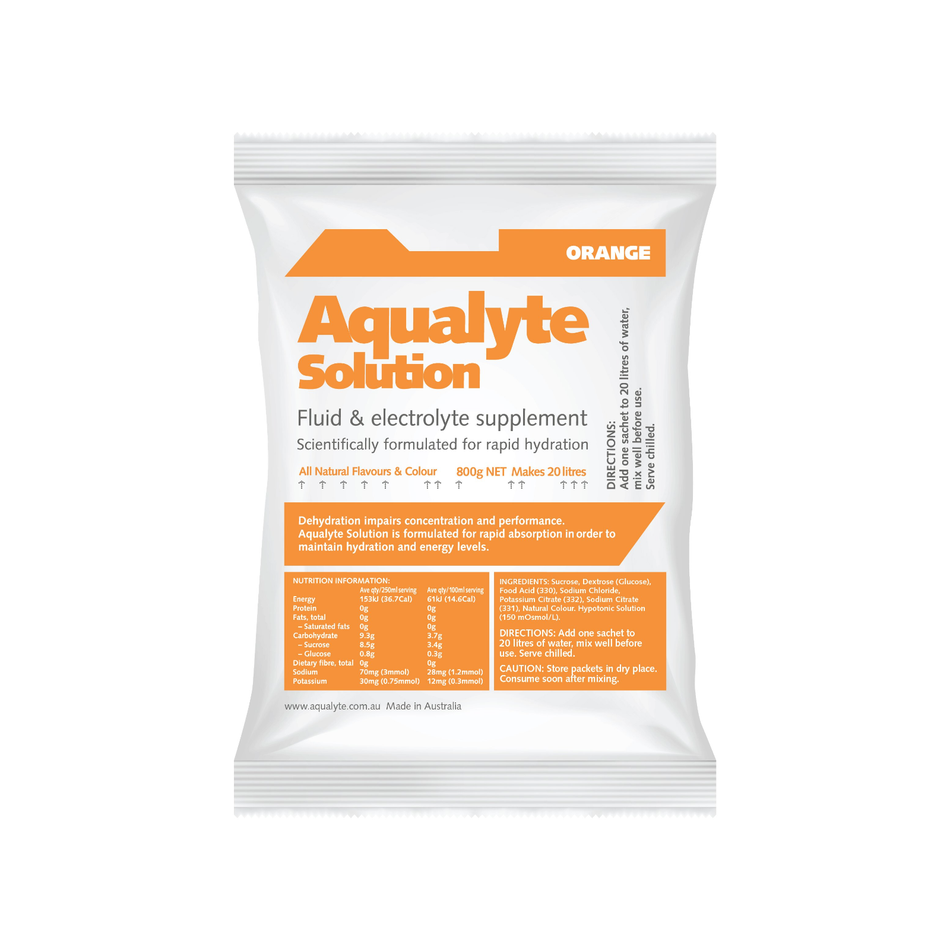 Maxisafe Aqualyte Orange Flavour 800g Sachets Box of 5