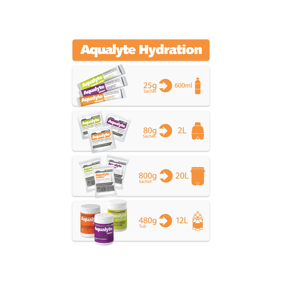 Maxisafe Aqualyte Orange Flavour 80g Sachets Box of 20