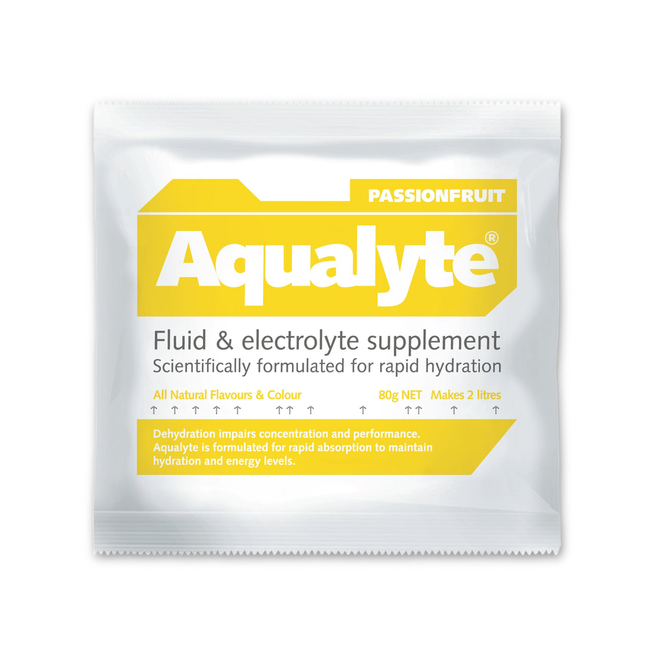 Maxisafe Aqualyte Passionfruit Flavour 80g Sachets Box of 20