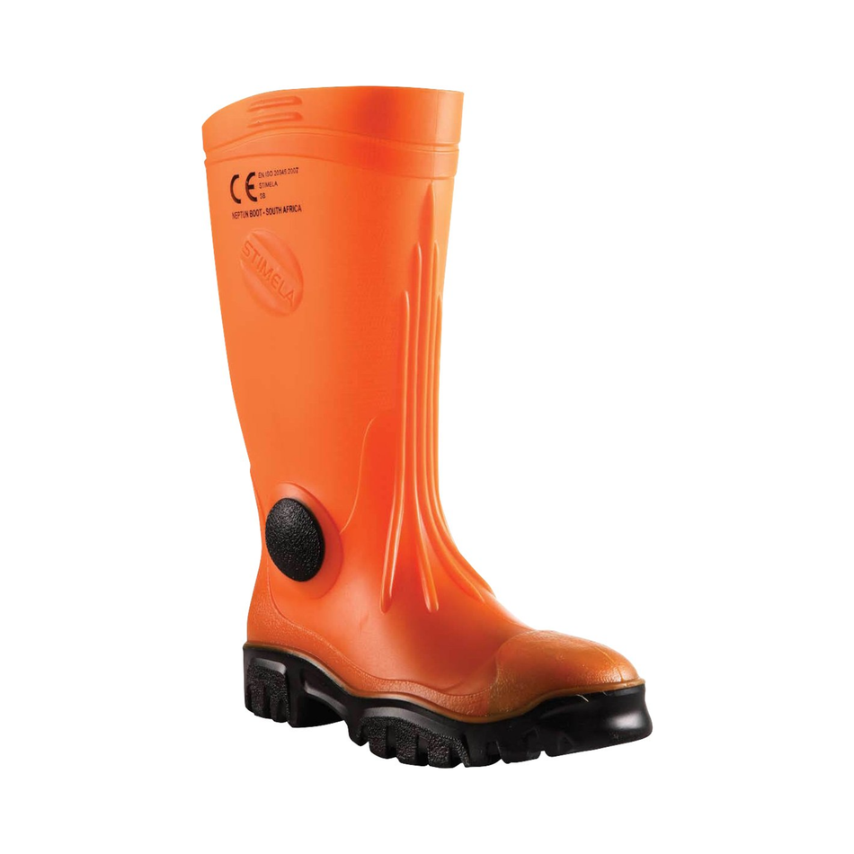 Maxisafe Stimela Commander Gumboots with Safety Toe and Midsole Orange