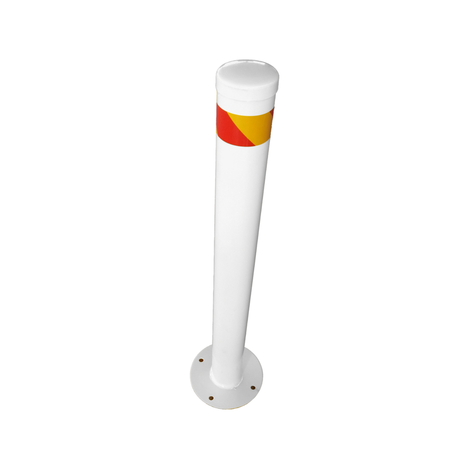 Maxisafe Surface Mount Steel Bollard White