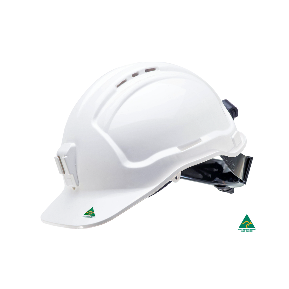 Maxisafe Tuffgard Vented Hard Hat Ratchet Harness Plastic Lamp Bracket