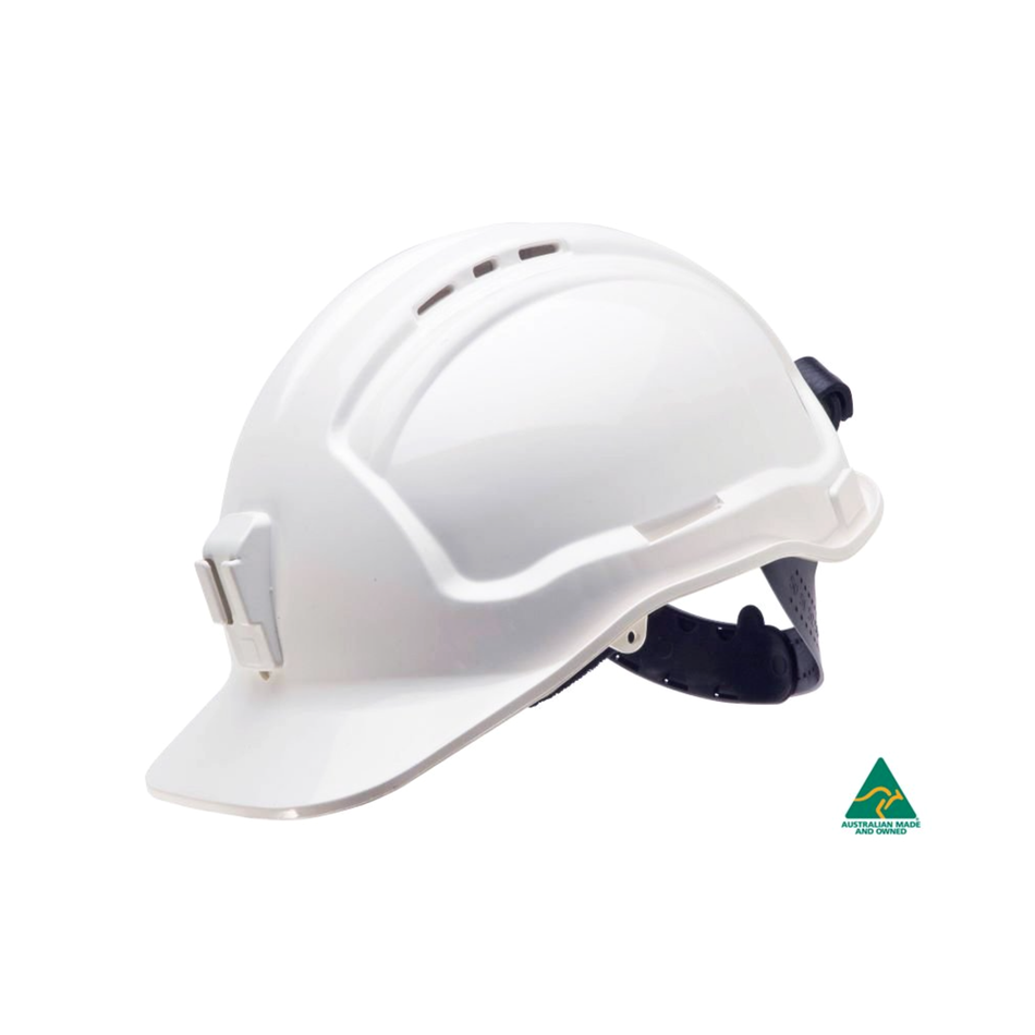 Maxisafe Tuffgard Vented Hard Hat Sliplock Harness Plastic Lamp Bracket